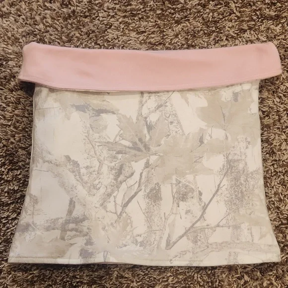 Hollister Cream and Taup Leaf Accent Tube Top - Picture 2 of 4